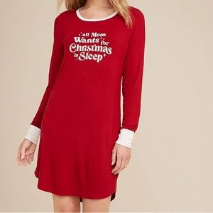 Holiday Graphic Long sleeve Pajama Shirt